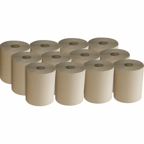 SKILCRAFT  Paper Towel, Hardwound,Nonperforation,8"x600',12/CT,Natural