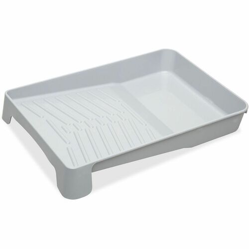 SKILCRAFT  Plastic Tray, Deluxe, 11"W, Gray
