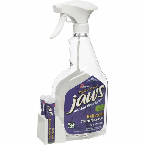 SKILCRAFT  JAWS Bathroom Cleaning Kit, 6 Spray Bottles,12 Cartridges,VT