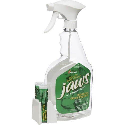 SKILCRAFT  JAWS Disinfect/Degreaser Kit, 6 Spray Bottle,12 Cartridge,GN