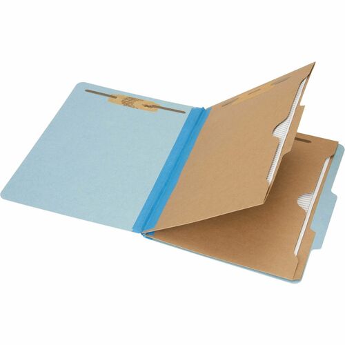 SKILCRAFT  Classification Folder, 6-Part, Ltr, 11pt,10/BX, Light Blue