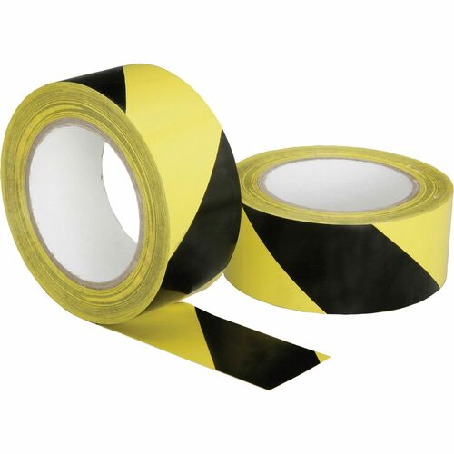 SKILCRAFT  Safety Strip Tape, 2"x108', Black/Yellow