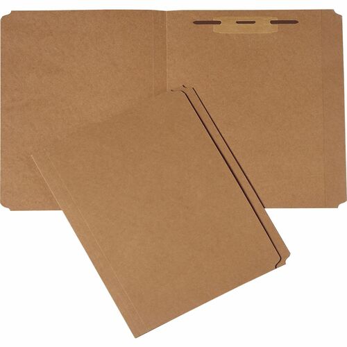 SKILCRAFT  File Folder, 1-1/2" Fastener, Straight Cut, Ltr,100/PK, KFT