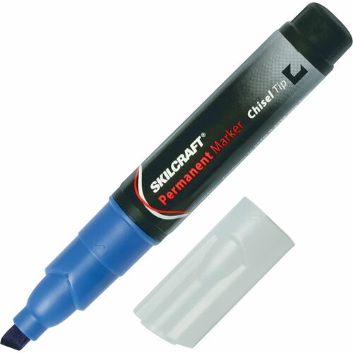 SKILCRAFT  Permanent Marker, Jumbo, Chisel Tip, 1 Dozen, BE