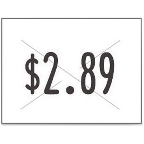 Consolidated Stamp Mfg.,Co.  Labels, Adhesive, 2-Line, 3 Roll, White