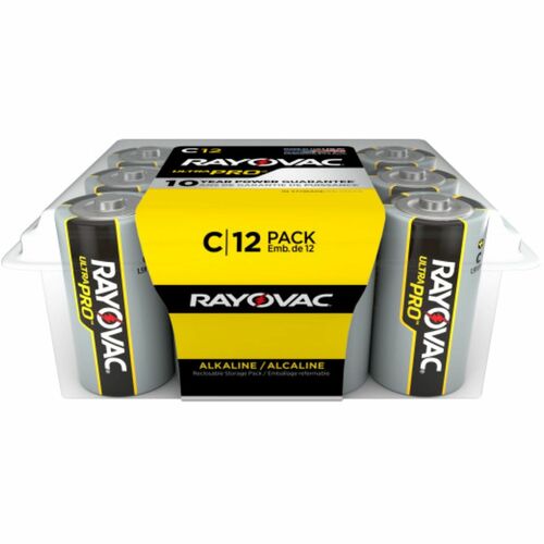 Rayovac Corporation  Alkaline Batteries, C Ultra Pro, 12/PK, BK/SR