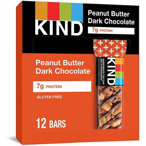 Kind LLC dba Kind Snacks  Protein Bars, Peanut Butter/Dark Chocolate, 1.4oz, 12/BX