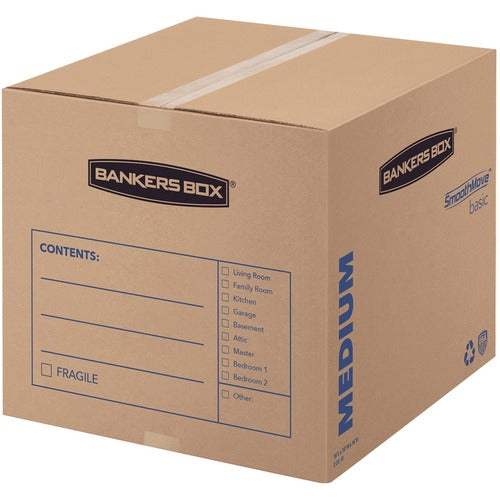 Fellowes  Basic Moving Boxes, Med, 20/CT, Kraft-FEL7713901