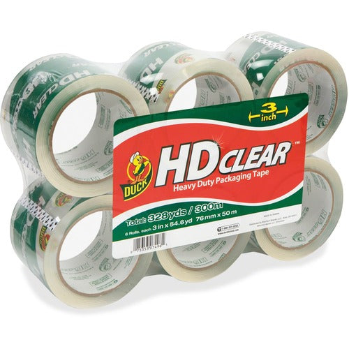 Duck Brand  Packing Tape, 3"x55 Yards, 6/PK, Clear-DUC307352