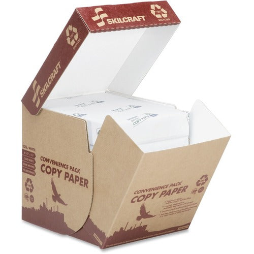SKILCRAFT  Copy Paper, 20lb, 8-1/2"x11", 5 Reams/BX, WE