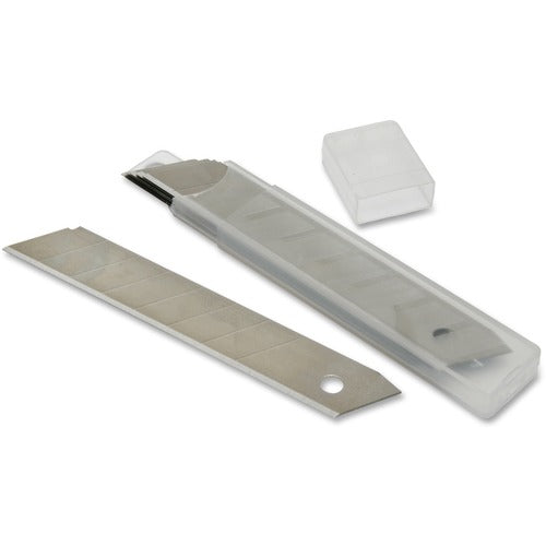 SKILCRAFT  Replacement Blades,Snap-Off,18mm,10/PK, Silver