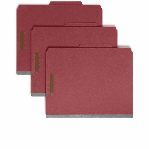 Smead  Classification Folder w/ Dividers,2" Cap, Letter,10/BX,RD