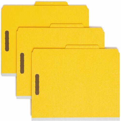 Smead  Classification Folder w/ Dividers,2" Cap, Letter, 10/BX,YW