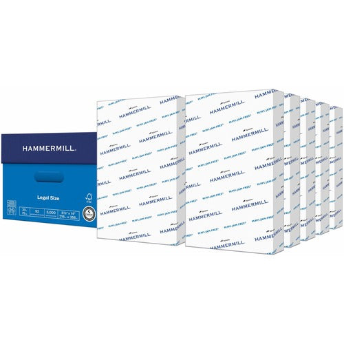 Hammermill  Copy Paper,Copy Plus,20lb,75GSM,8-1/2"X14",10RM/CT,White-HAM105015CT