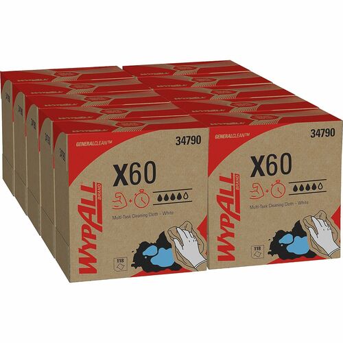Kimberly-Clark Professional  Cleaning Towels,Pop-Up Box,9-1/10"x16-4/5",118/BX,10BX/CT,WE