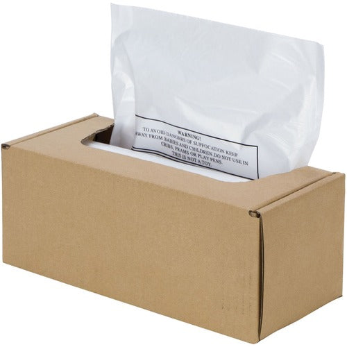Fellowes  Shredder Bags, f/Automax, 50 Bags, 1RL/CT, Clear-FEL3608401