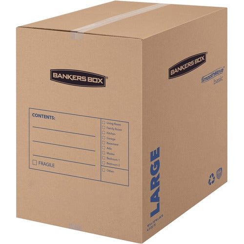 Fellowes  Standard Moving Boxes,Lg,18-1/4"x18-1/4"x24-3/4",15/CT,KFT-FEL7714001