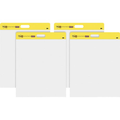 3M  Wall Pad, Self-Stick, Plain, 20 Shts, 20"x23", 4/CT, White