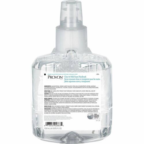 Gojo  Foam Handwash, Clear And Mild, 1200 ml, Clear-GOJ194102