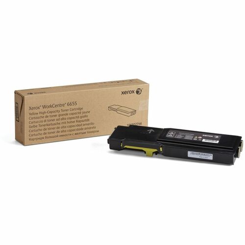 Xerox  Toner Cartridge, f/WC6655, 7500 Page Yield, Yellow