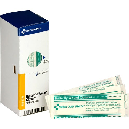 First Aid Only, Inc  Butterfly Closure Wound Bandages, 10/BX, White-FAOFAE5010