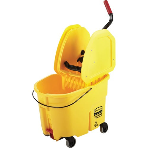 Rubbermaid Commercial Products  Mop Bucket Wringer, WaveBreak, 20.5"x16.6"x25.5", Yellow