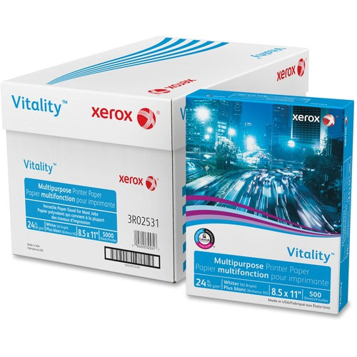 Xerox  Multipurpose Paper, 92Brt, 24lb, 8-1/2"x11", 5000Sht/CT, WE