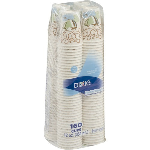 Dixie Foods  Hot Cups, Insulated Paper, 12 oz, 160/PK, Multi-DXE5342CDSBP