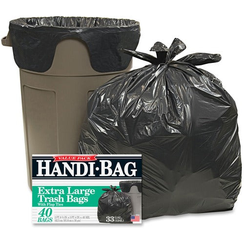 Webster  Trash Bags, 33 Gallon, .7 mil, 32"x40", 40/BX, Black
