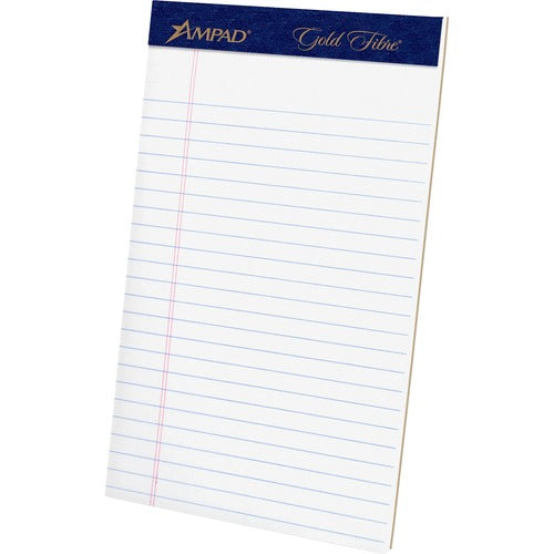 Tops  Perforated Pads,Jr. Legal Rule,50 Shts,5"x8",4/PK,White