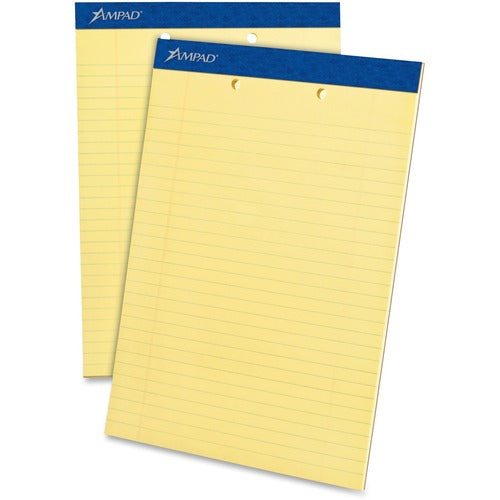 Tops  Perforated Pad, Legal/2HP, 50 Sheets/Pad, 8-1/2"x11-3/4", CY