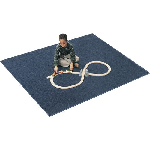 Carpets for Kids  Rug,Anti-static,Nylon,KIDply Backing,Rect,6'x9',Blueberry