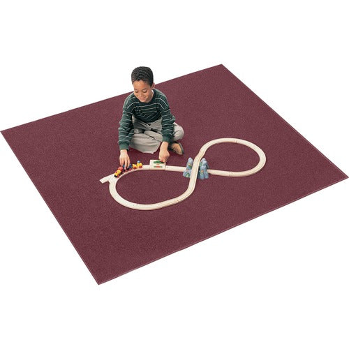 Carpets for Kids  Rug,Anti-static,Nylon,KIDply Backing,Rect,6'x9',Cranberry