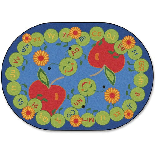 Carpets for Kids  Caterpillar Rug, Alphabet, 6'9"x9'5", Oval, Multi