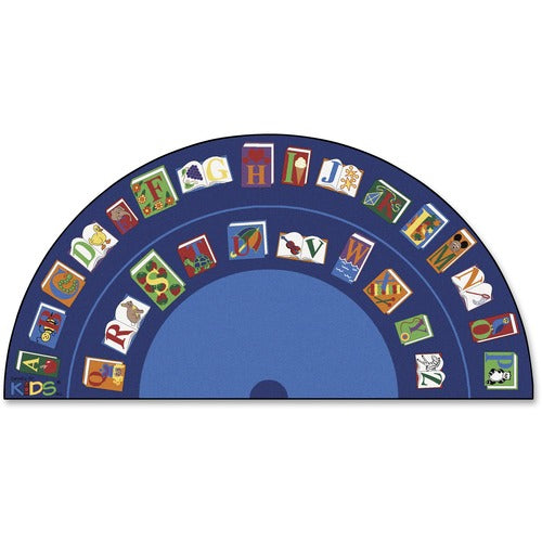 Carpets for Kids  Seating Rug,Read By Book,6'8"x13'4",SemiCircle,Multi