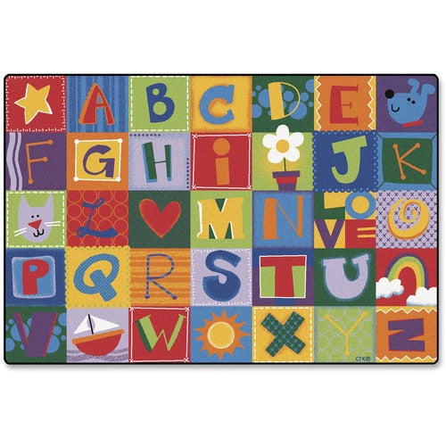 Carpets for Kids  Alphabet Blocks Toddler Rug, 4'x6', Rectangle, Multi