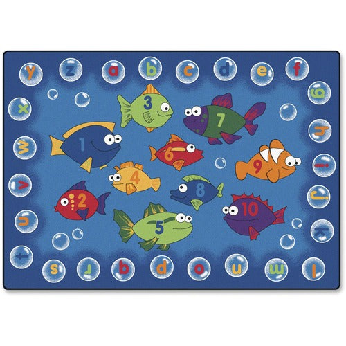 Carpets for Kids  Fishing for Literacy Rug, Rectangle, 3'10"x5'5"