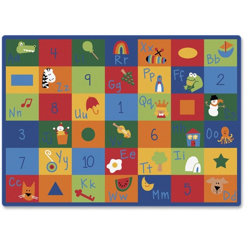 Carpets for Kids  Learning Blocks Rug, Rectangle, 5'10"x8'4",Multi