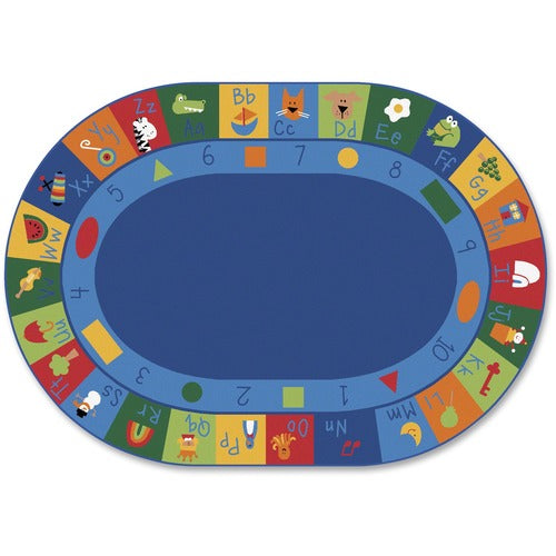 Carpets for Kids  Learning Blocks Rug, Oval, 8'3"x11'8"