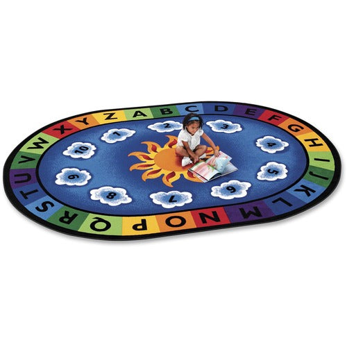 Carpets for Kids  Sunny Day Learn and Play Rug, Oval, 6'9"x9'5"