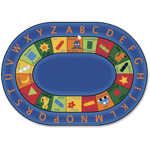 Carpets for Kids  Circletime Rug, Bilingual, Oval, 8'3"x11'8"