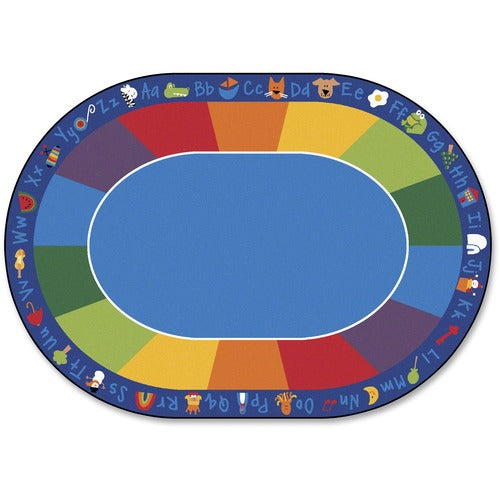 Carpets for Kids  Seating Rug, Fun With Phonics, Oval, 8'3"x11'8"