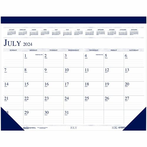 House Of Doolittle  Academic Desk Pad Calendar, 12Mths, 18-1/2"x13", BEGY-HOD1556