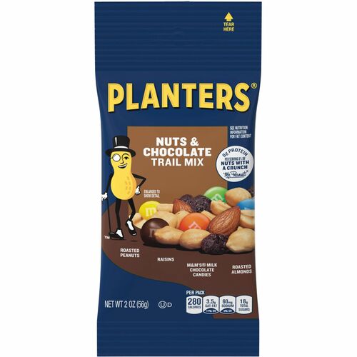 Kraft Foods  Trail Mix, Planters, Nut/Chocolate, Kosher, 2oz, 72/CT