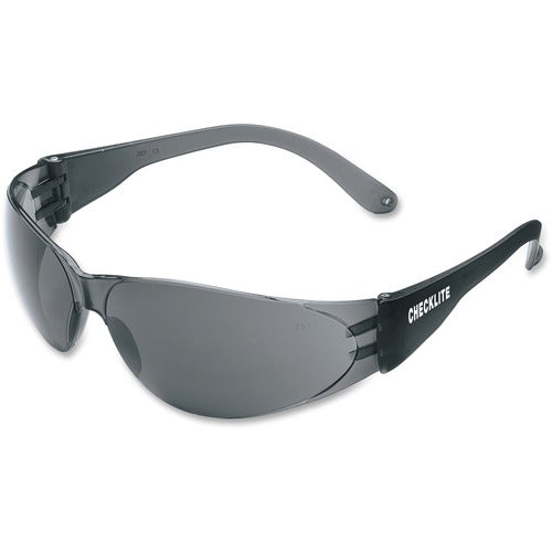 MCR Safety  Safety Glasses,Checklite, Scratch Resistant, Gray