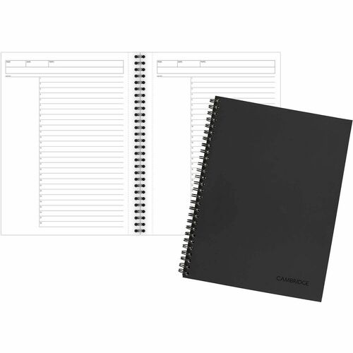 Mead  Action Planner Notebook,Ruled Sheets,80 Shts,7.5"x9.5",BK