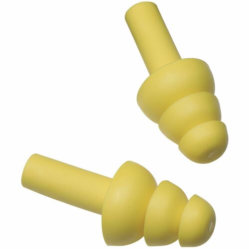 3M  Earplugs, w/Case, Uncorded, 25-NNR, 100/BX, Yellow