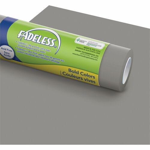 Pacon  Art Paper Roll, Fadeless, 48"x50', 50 lb, Pewter