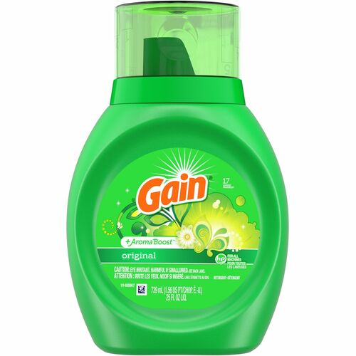 Procter & Gamble Commercial  Laundry Detergent, Liquid, Original, 25 oz, 6/CT, Green
