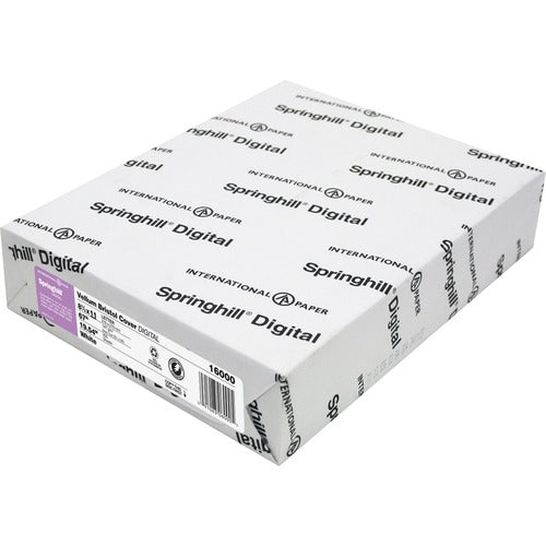 Springhill Paper  Vell Bristol Paper, 67lb, 8-1/2"x11", 250Shts/PK, White